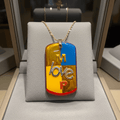 Pendente "More Love Please" Pezzo Unico Artigianale con Retro Personalizzabile rjthw8-is