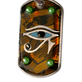 Occhio di Horus con perle verdi - con incisione personalizzata - amuleto di protezione energetico rjthw8-is
