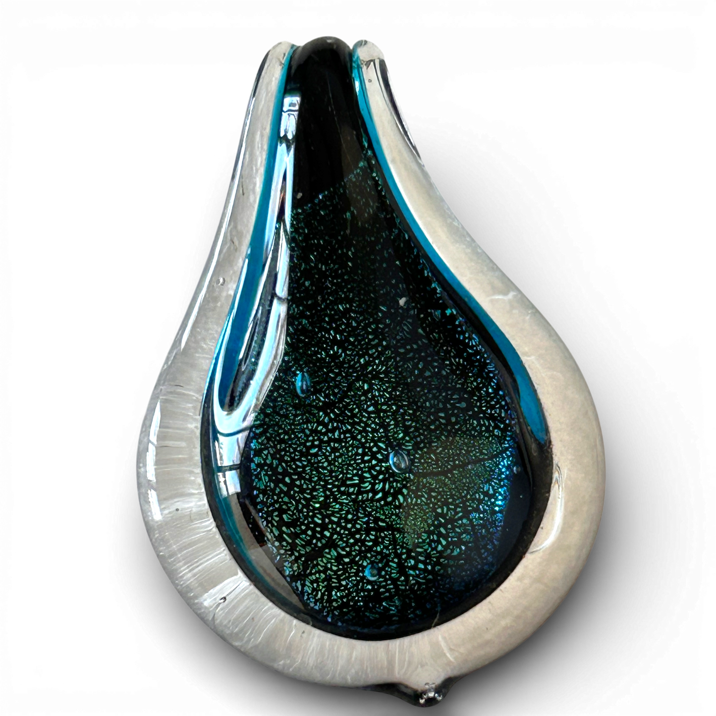 Goccia di Smeraldo Interiore - Talismano in Vetro di Murano