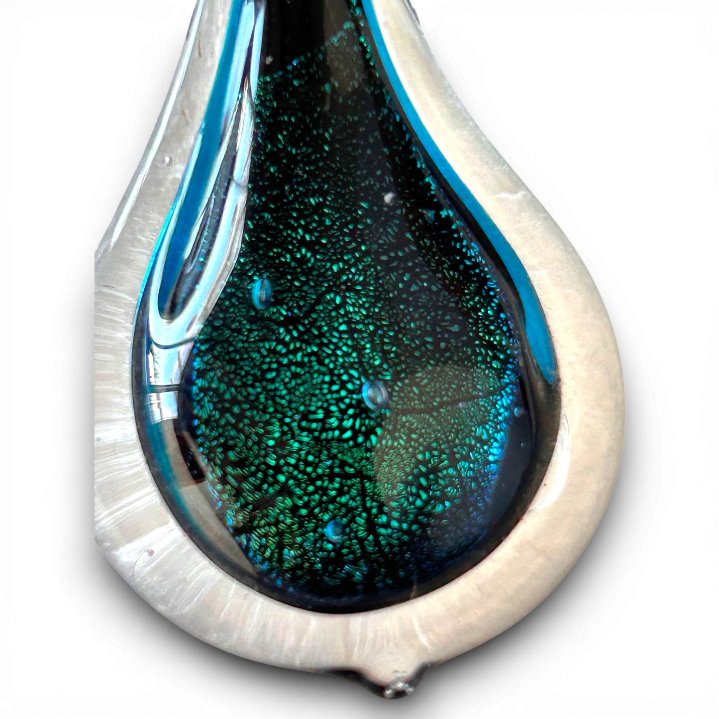 Goccia di Smeraldo Interiore - Talismano in Vetro di Murano