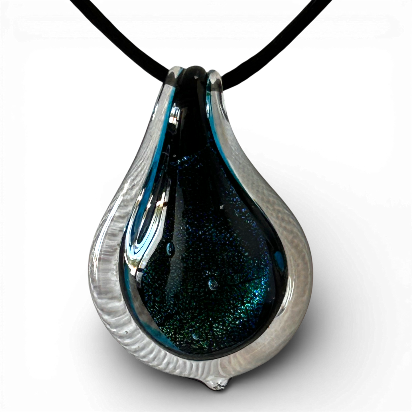 Goccia di Smeraldo Interiore - Talismano in Vetro di Murano