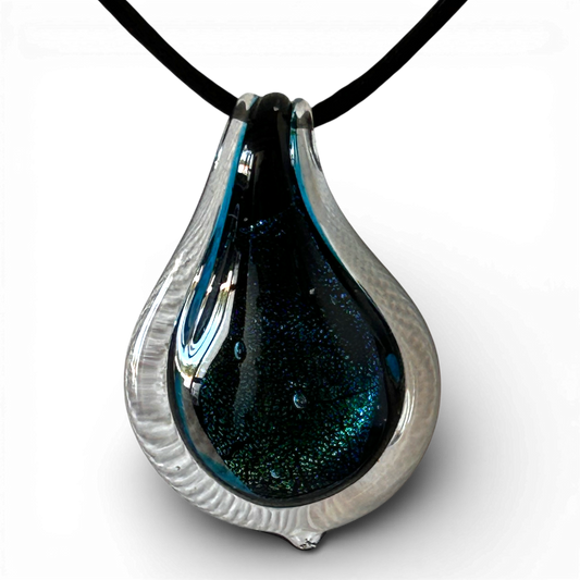 Goccia di Smeraldo Interiore - Talismano in Vetro di Murano