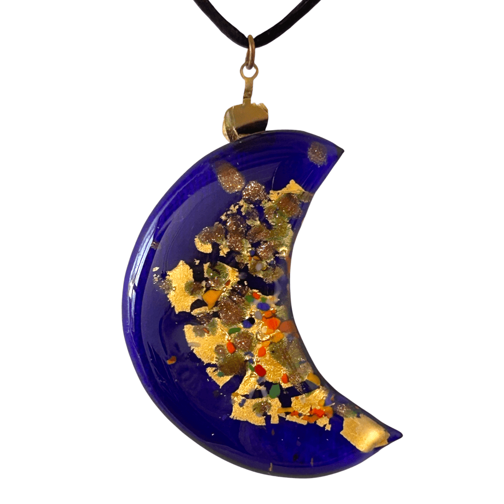 Luna d' Oro Interiore - Talismano in Vetro di Murano rjthw8-is