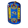 Pendente egizio Occhio di Horus e Scarabeo - Protezione, Fortuna e Rinascita antico Egitto - Personalizzato in Geroglifico rjthw8-is