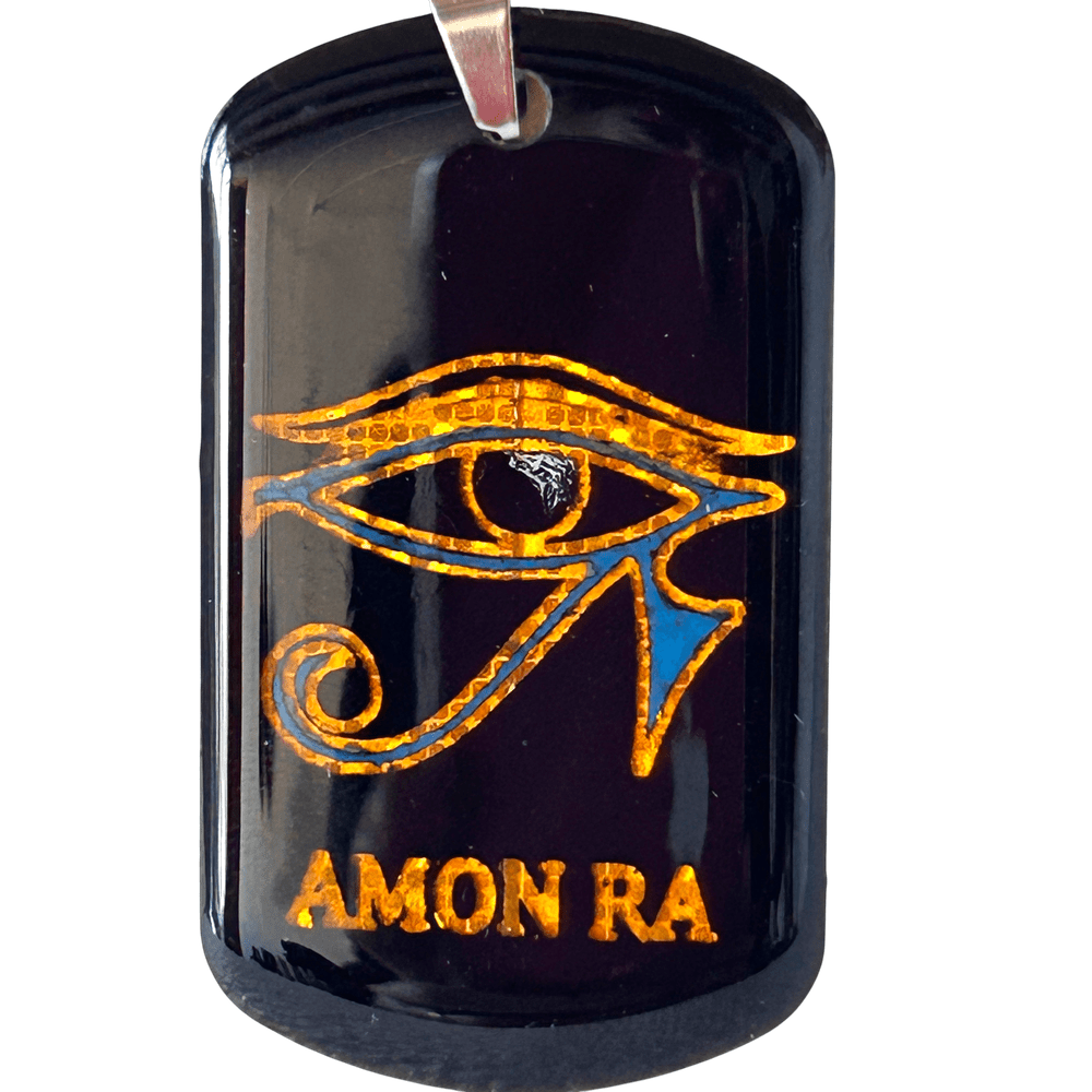 Occhio di Horus Amon Ra - con incisione personalizzata - talismano solare rjthw8-is