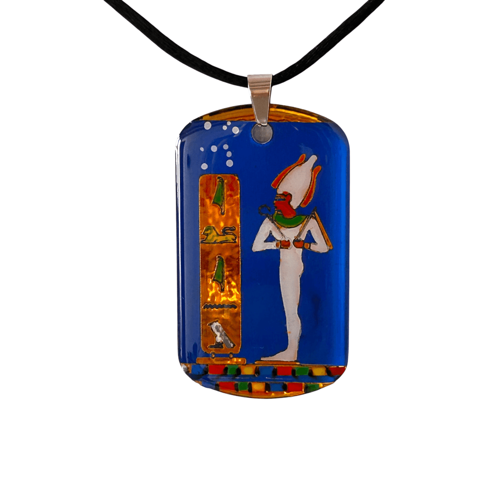 Pendente egizio Osiride e Costellazione di Orione - cartiglio geroglifico personalizzato rjthw8-is