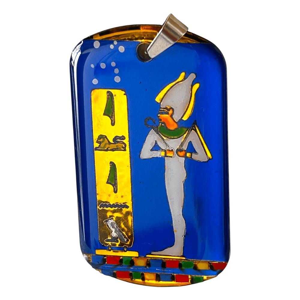 Pendente egizio Osiride e Costellazione di Orione - cartiglio geroglifico personalizzato rjthw8-is