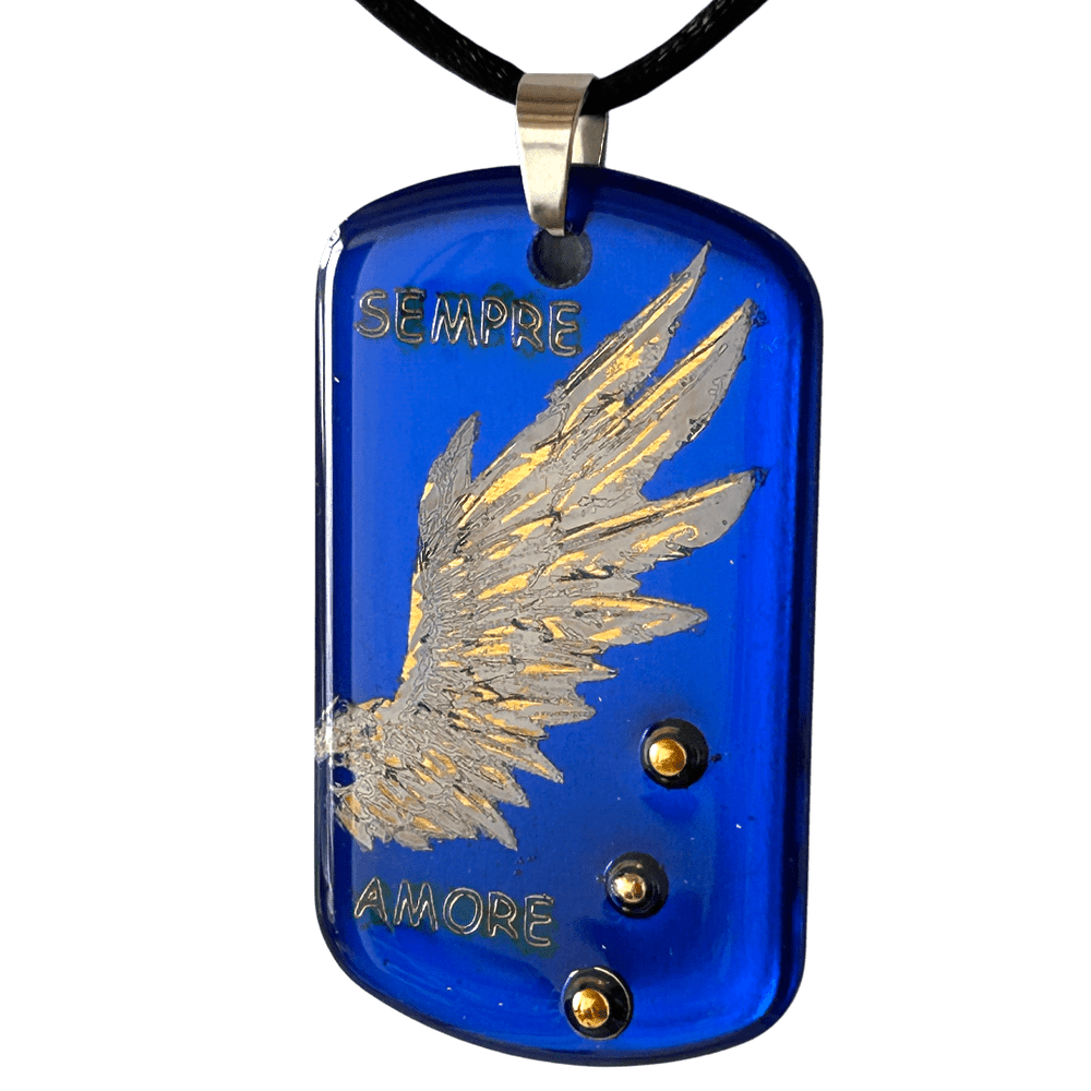 Coppia di Pendenti Complementari Angelo - "Vola Sempre Con Me" | Set Doppio Personalizzabile rjthw8-is