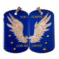 Coppia di Pendenti Complementari Angelo - "Vola Sempre Con Me" | Set Doppio Personalizzabile rjthw8-is