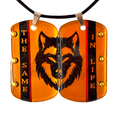 Lupo - Simbolo di identitá condivisa | Set di 2 pendenti personalizzabili rjthw8-is