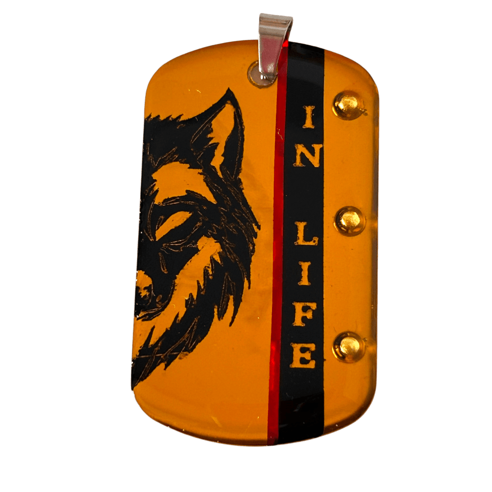 Lupo - Simbolo di identitá condivisa | Set di 2 pendenti personalizzabili rjthw8-is