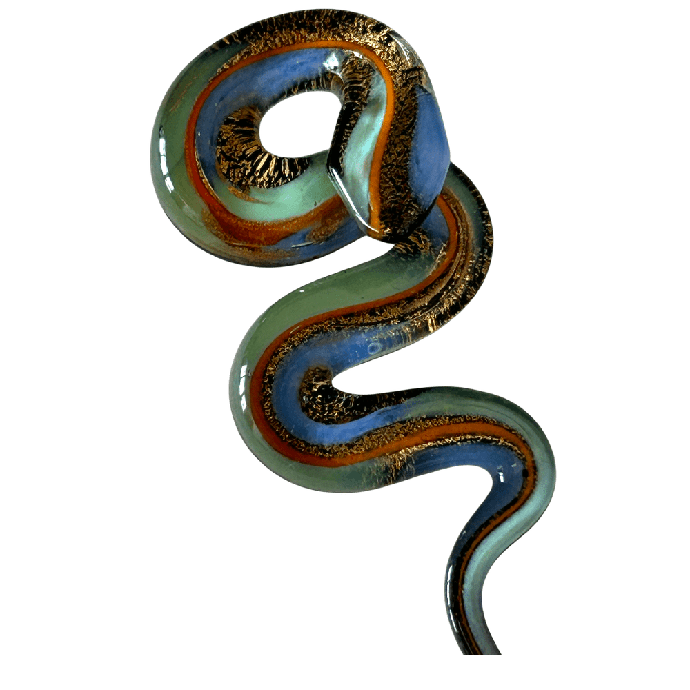 Serpente della Trasformazione - Talismano in Vetro di Murano rjthw8-is