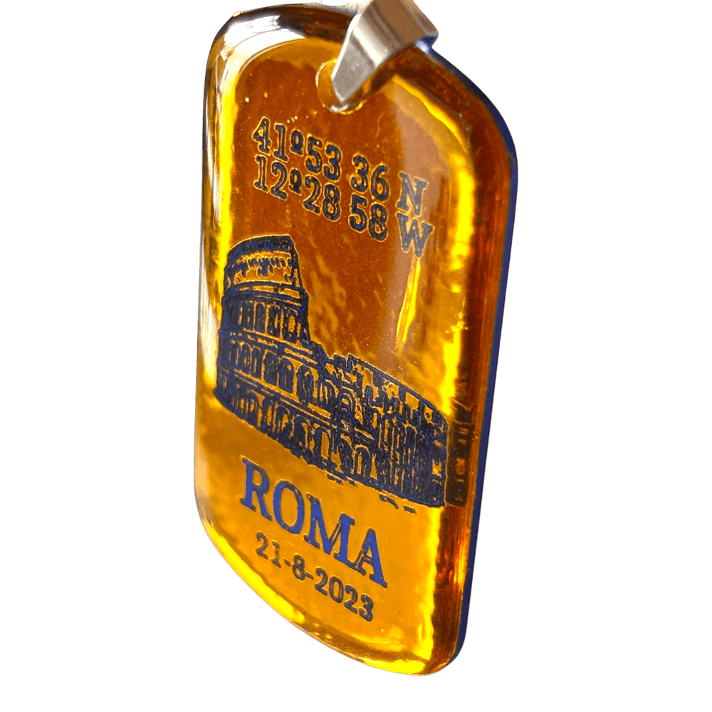 Pendente Coordinate del Cuore - Roma personalizzabile rjthw8-is