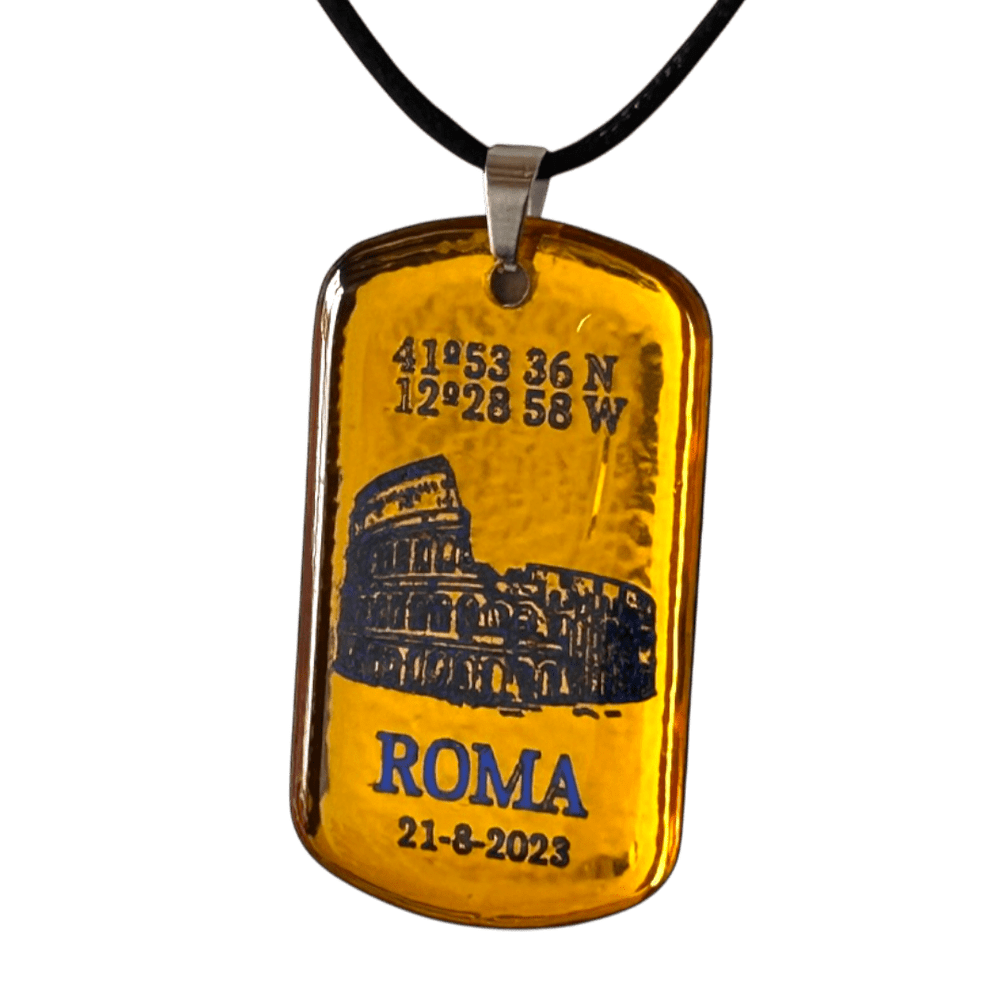 Pendente Coordinate del Cuore - Roma personalizzabile rjthw8-is