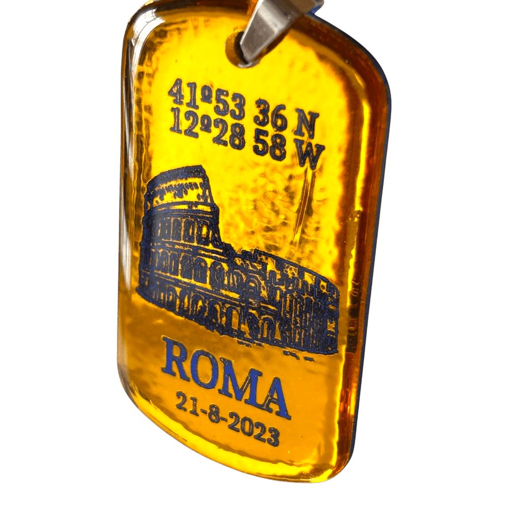 Pendente Coordinate del Cuore - Roma personalizzabile rjthw8-is
